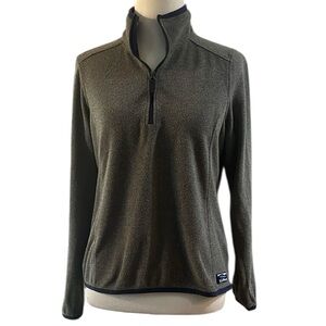 L.L. BEAN LIGHTWEIGHT FLEECE POPOVER GRAY SIZE XS PETITE